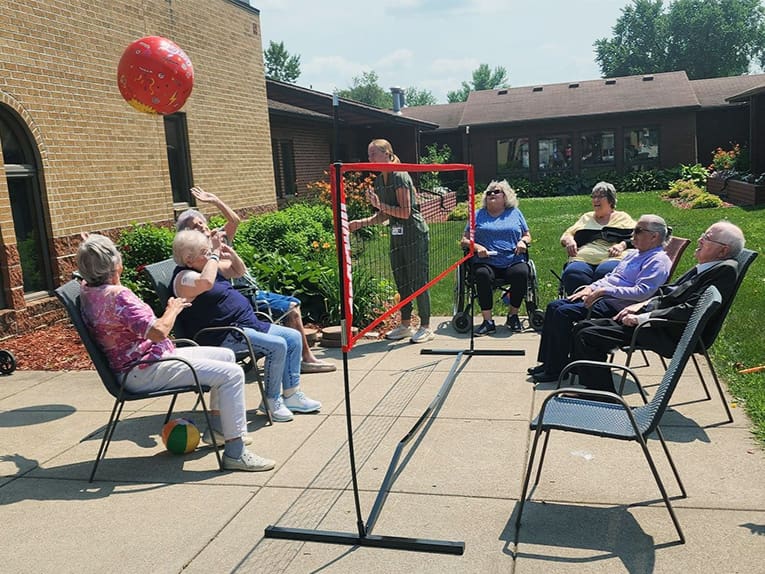 Volleyball on the Patio